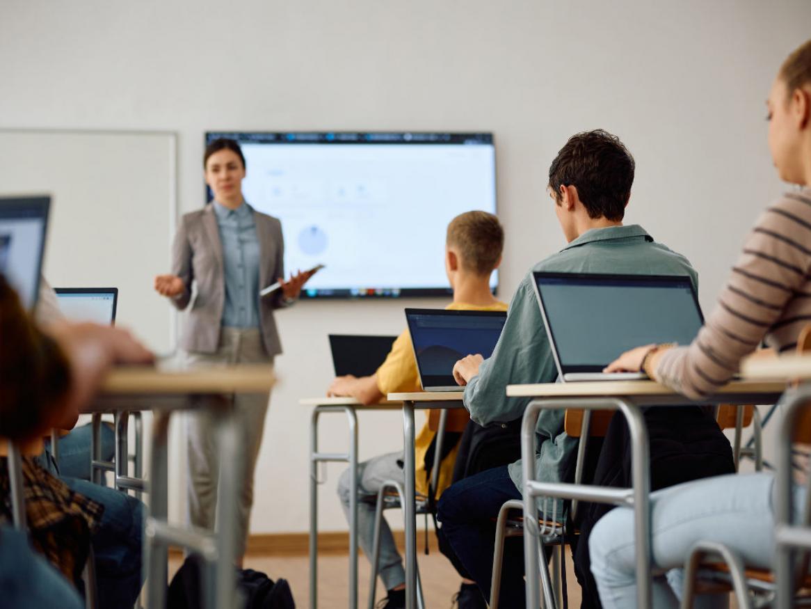 teacher in a classroom