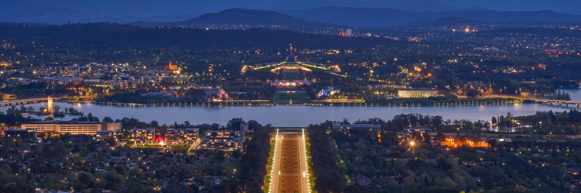 Canberra at dusk
