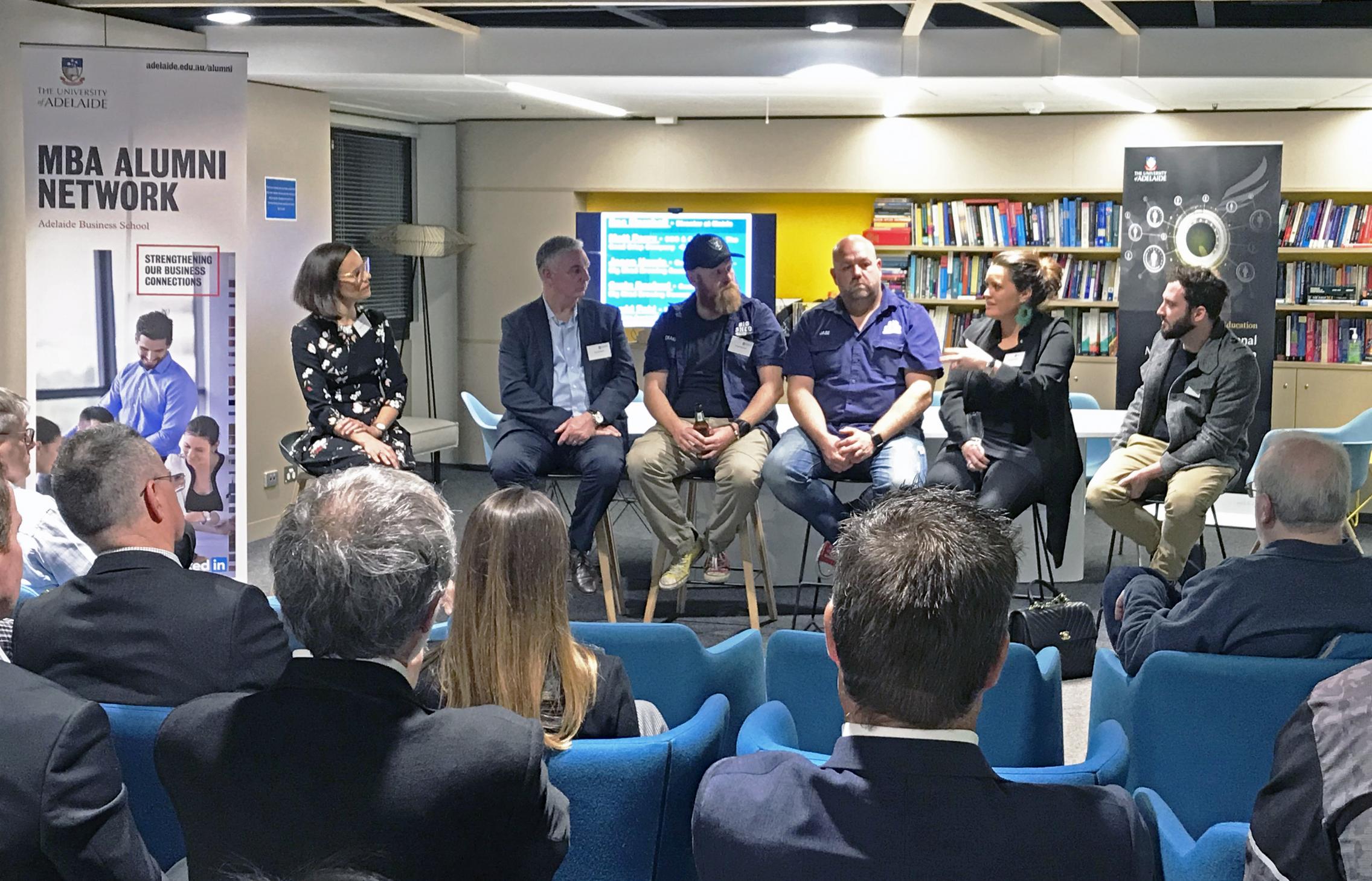 MBA Alumni network podcast series launch, panel image