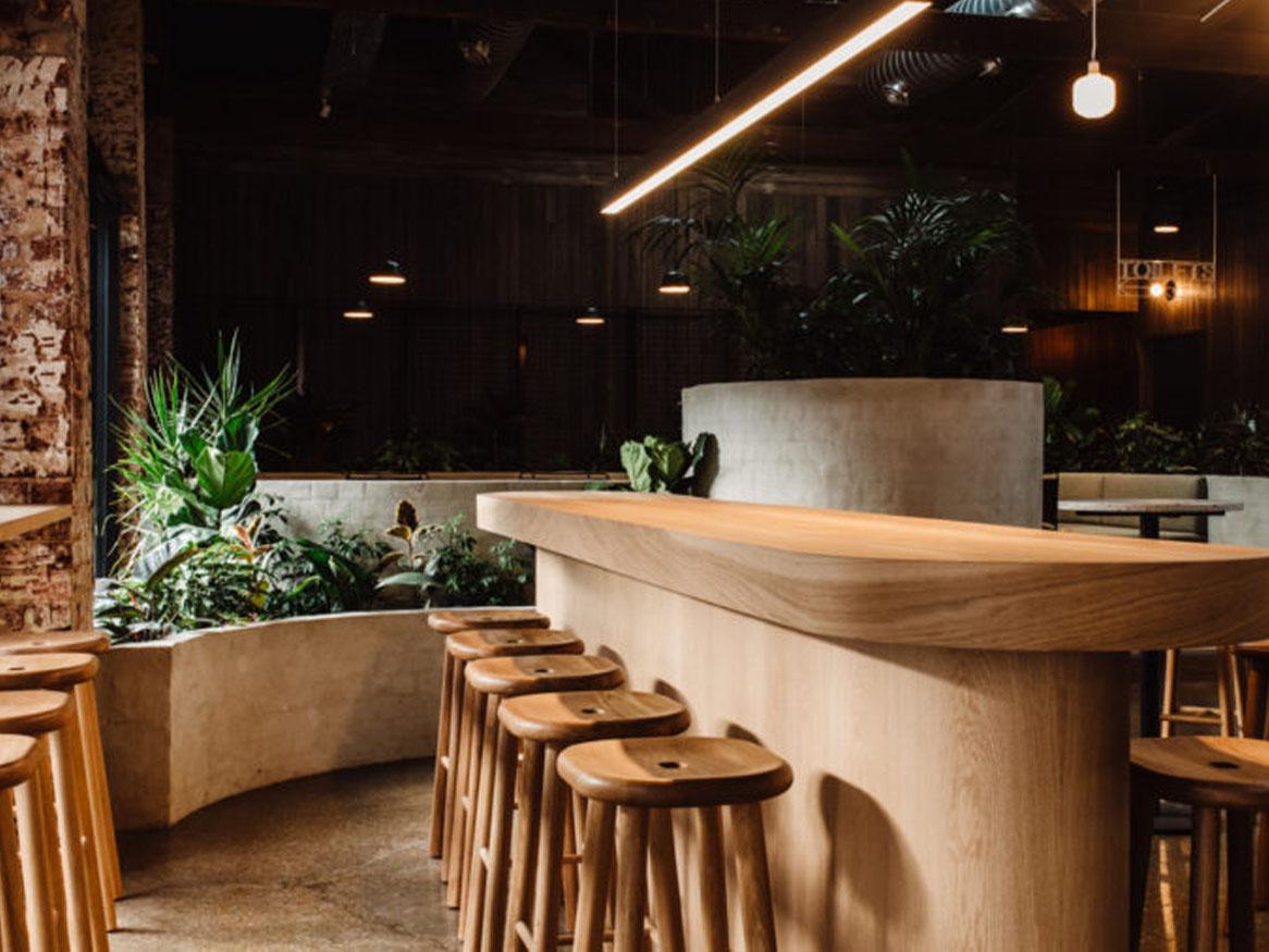 Interior of Stem bar and restaurant