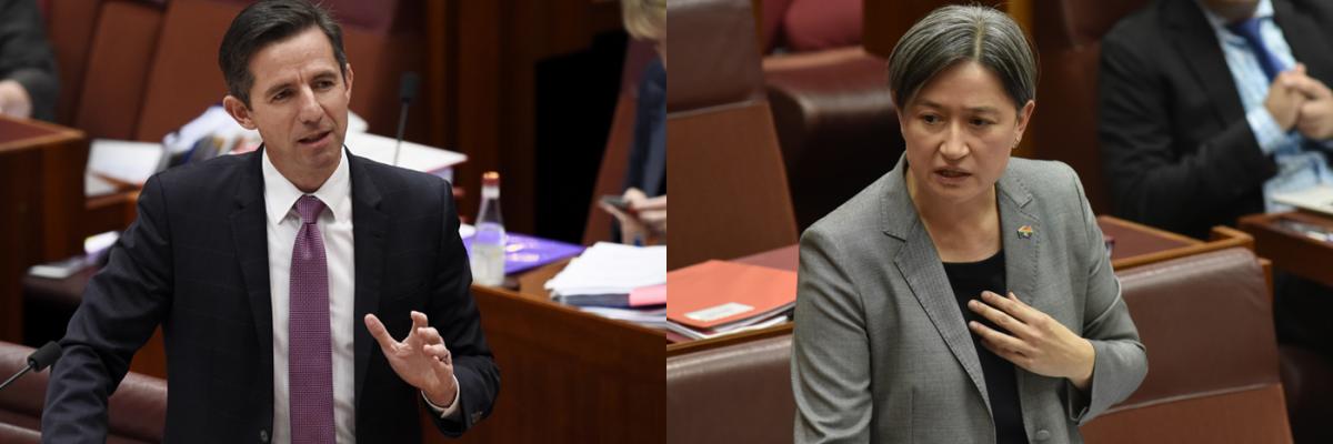 Senator Simon Birmingham and Senator Penny Wong