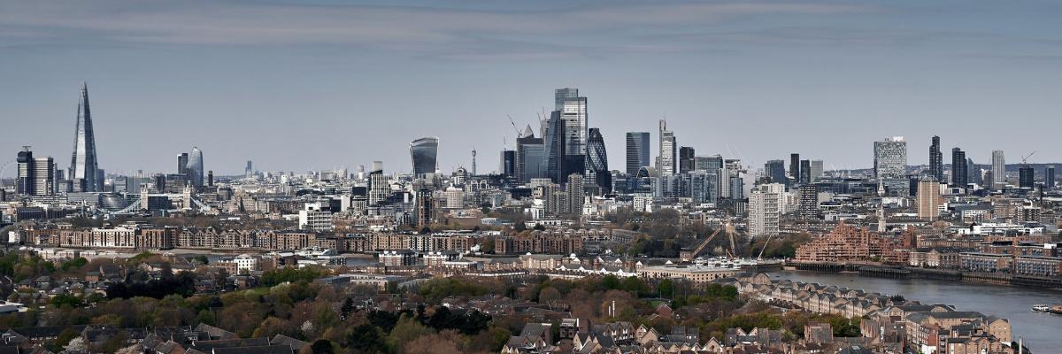 A bird's eye view of london city