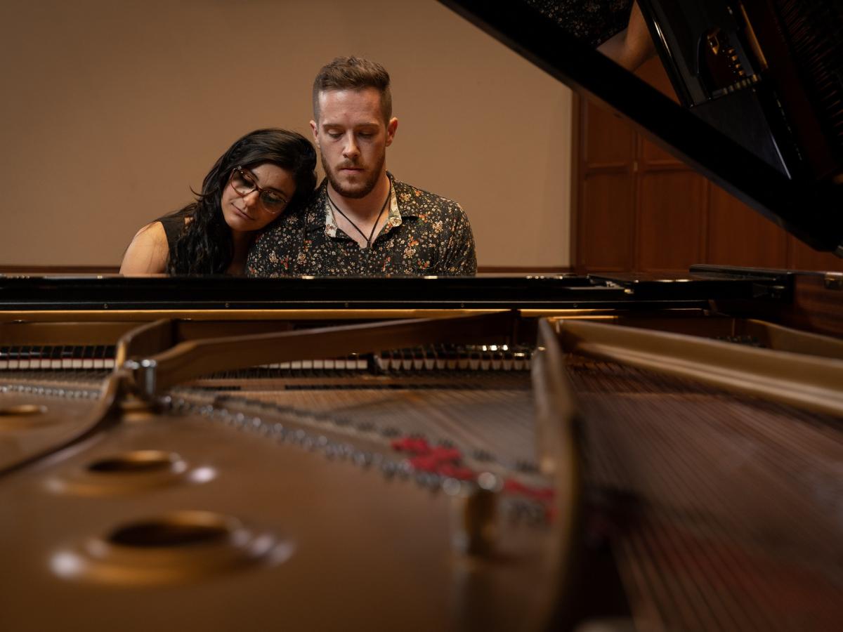 Nico and Diana at the Elder Hall piano