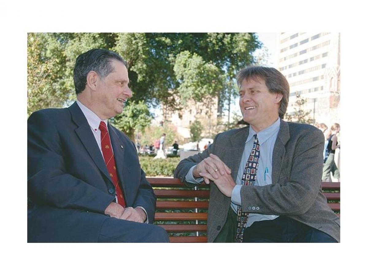 Professor Frewin and Professor Justin Beilby