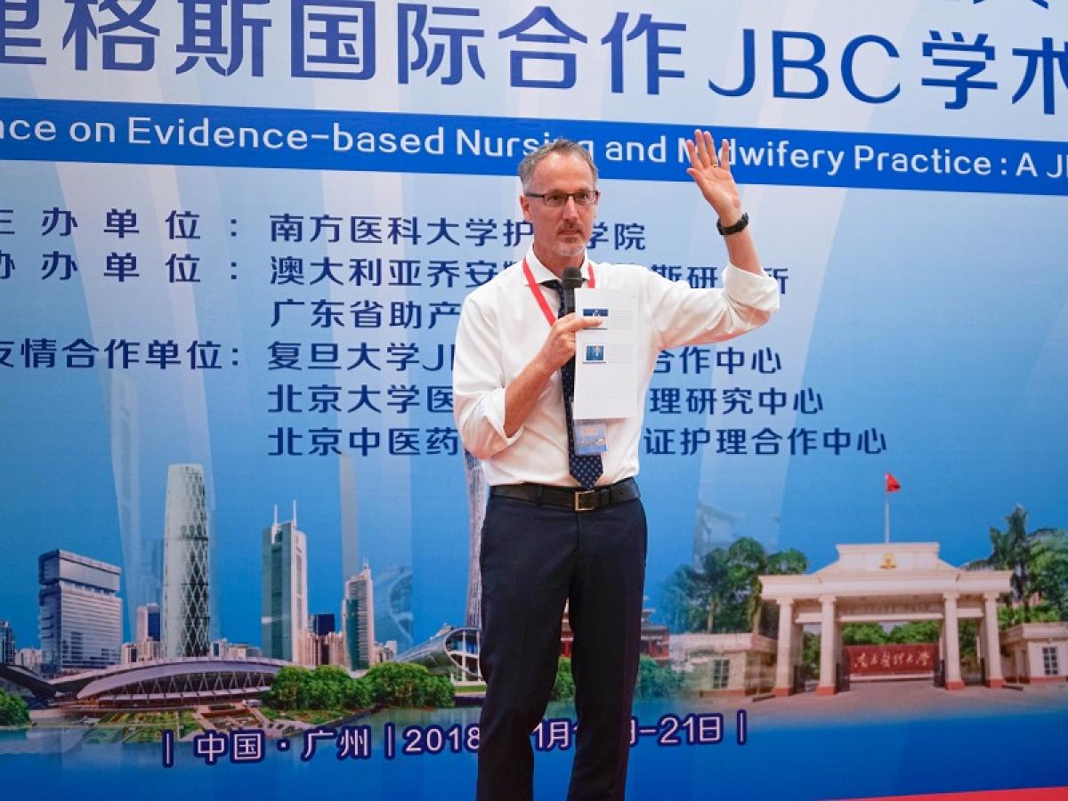 Professor Craig Lockwood at conference