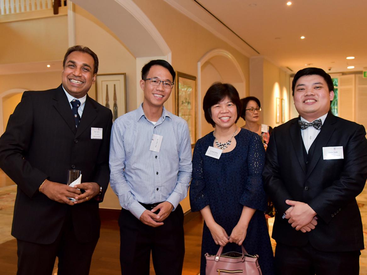 Photograph of the committee at the 2017 Singapore Alumni Reception 