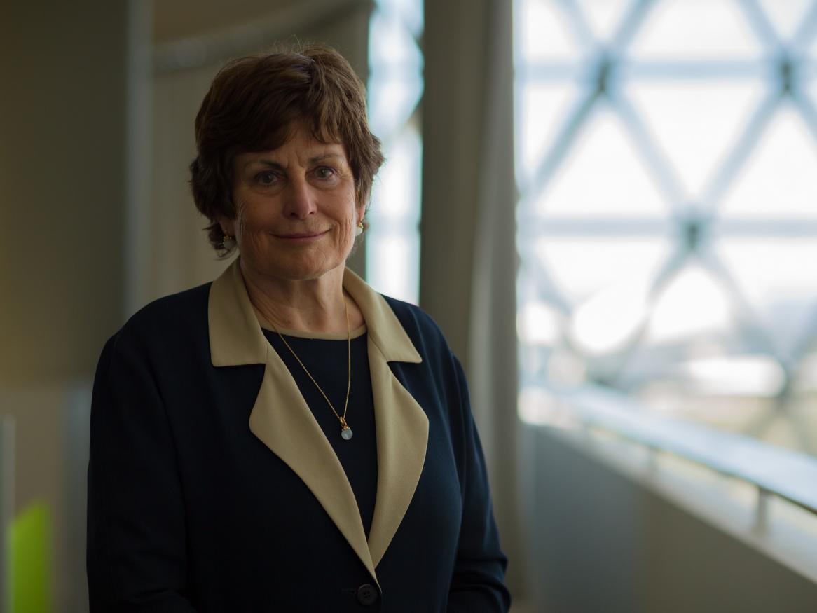 Dr Leanna Read stands by a window