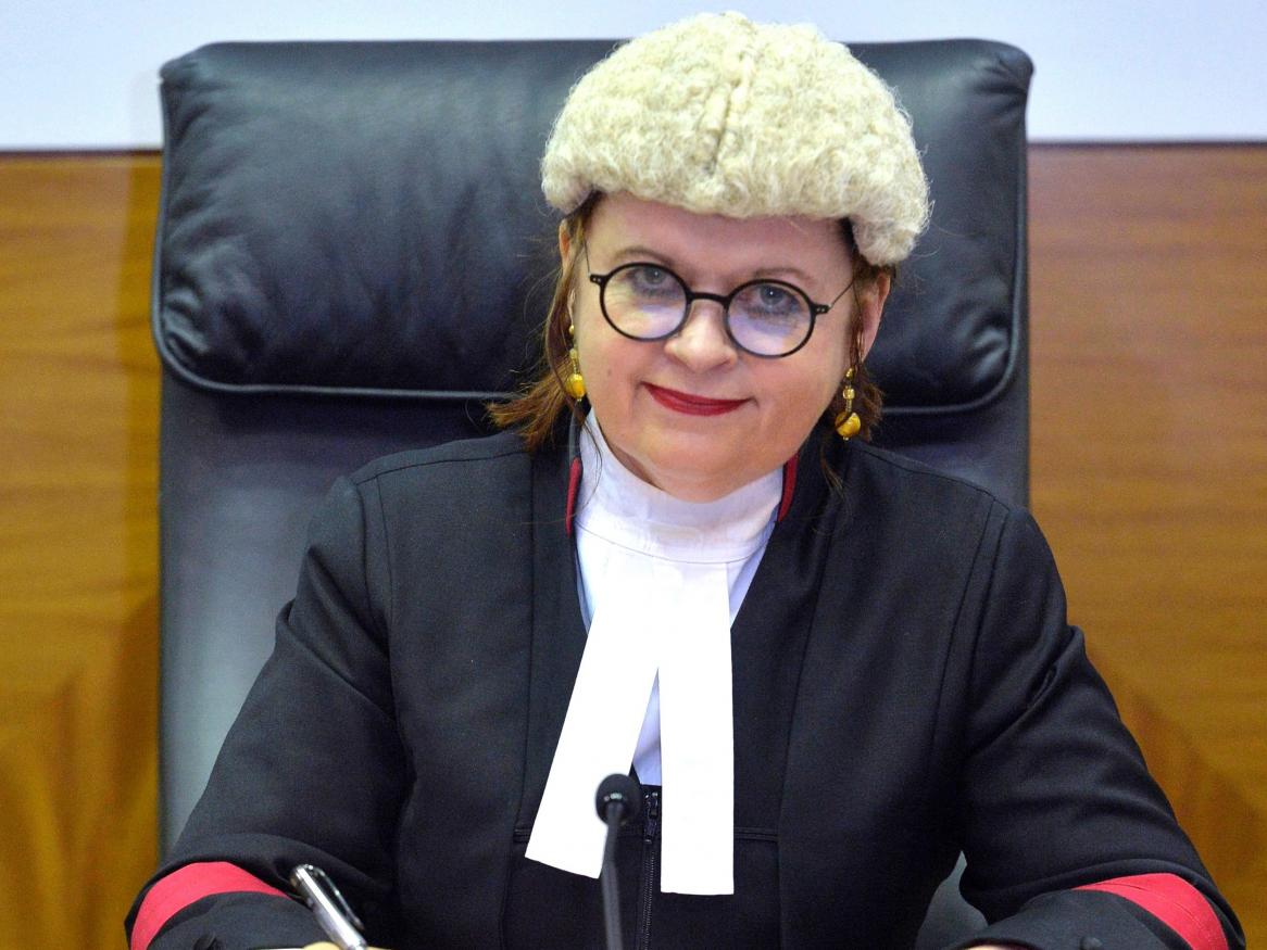 A portrait of Justice Jenny Blokland in judicial robes