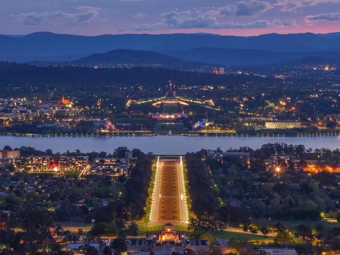 Canberra at dusk