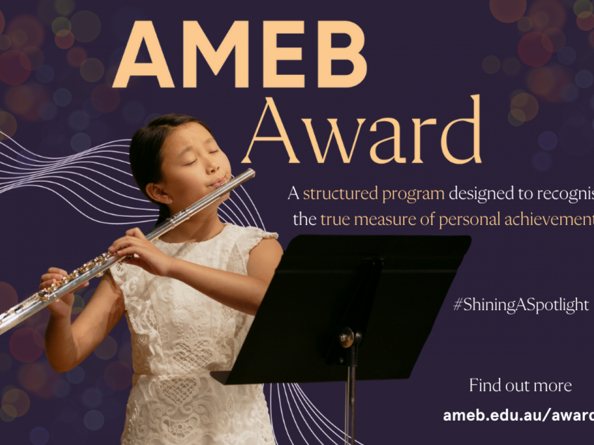 AMEB Award - student playing flute