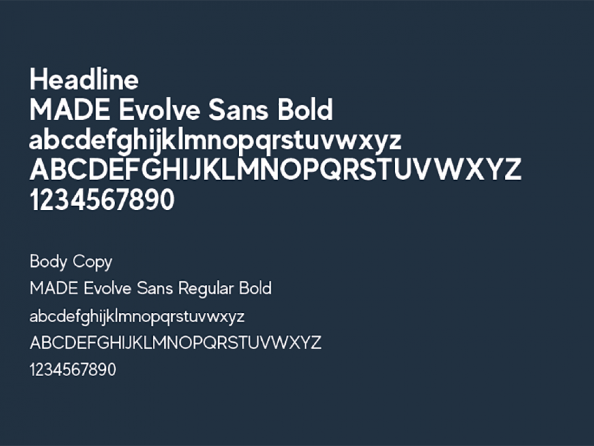 MADE Evolve sans font example