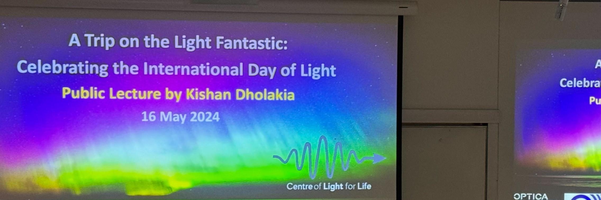 Kishan giving presentation A Trip on the Light Fantastic