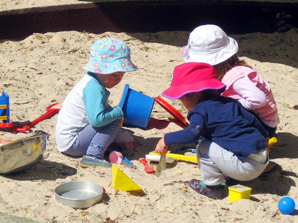 Children in sandpit