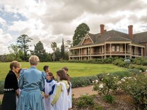 In the rose garden