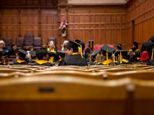 Students in Bonython Hall