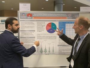Kadhim Kadhim presenting poster at EHRA 2019