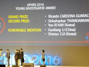 Shivshankar Thanigaimani YIA runner up at APHRS