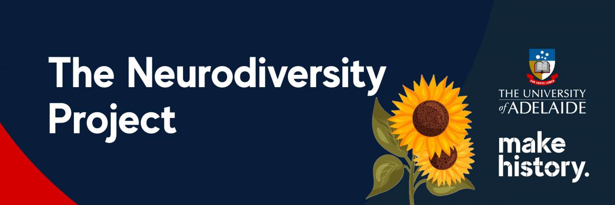 the University of Adelaide web page banner with sunflower symbol
