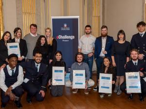 All prize winners – (L-R Front row Jonas Sogbadji. Wassim Ben Salah, Renee Menezes, Alexandre Isaac, Selma Mouaid and Alexandre Idhammou) (L-R Back row Sofia Palam, Claudia Bonaldi, Joshua Henderson, Sofia Arlotta, Emily Richardson-Smith, Clement Semirot, Emile Longuemare, Giorgia Gheller and Thomas Rives)