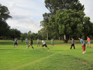 ELC students playing soccer