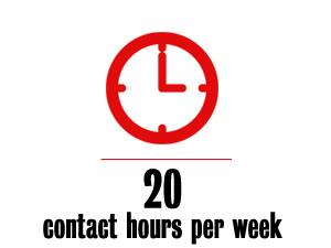 20 contact hours per week