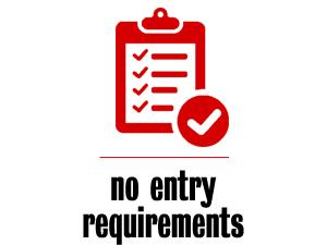 No entry requirements