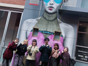 Group photo at the ELC's Street Art Walking Trail event from Term 7, 2024