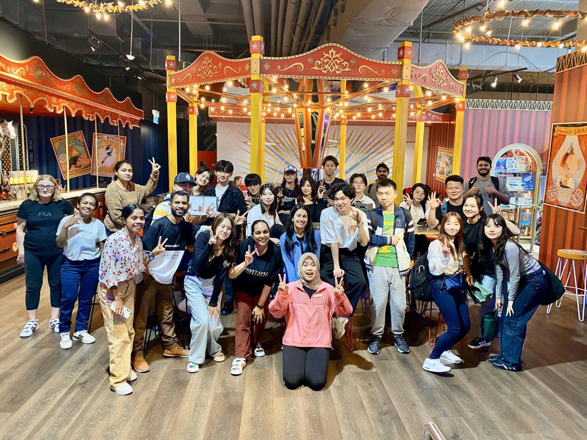 Group photo at the ELC's Strike Bowling event from Term 8, 2024