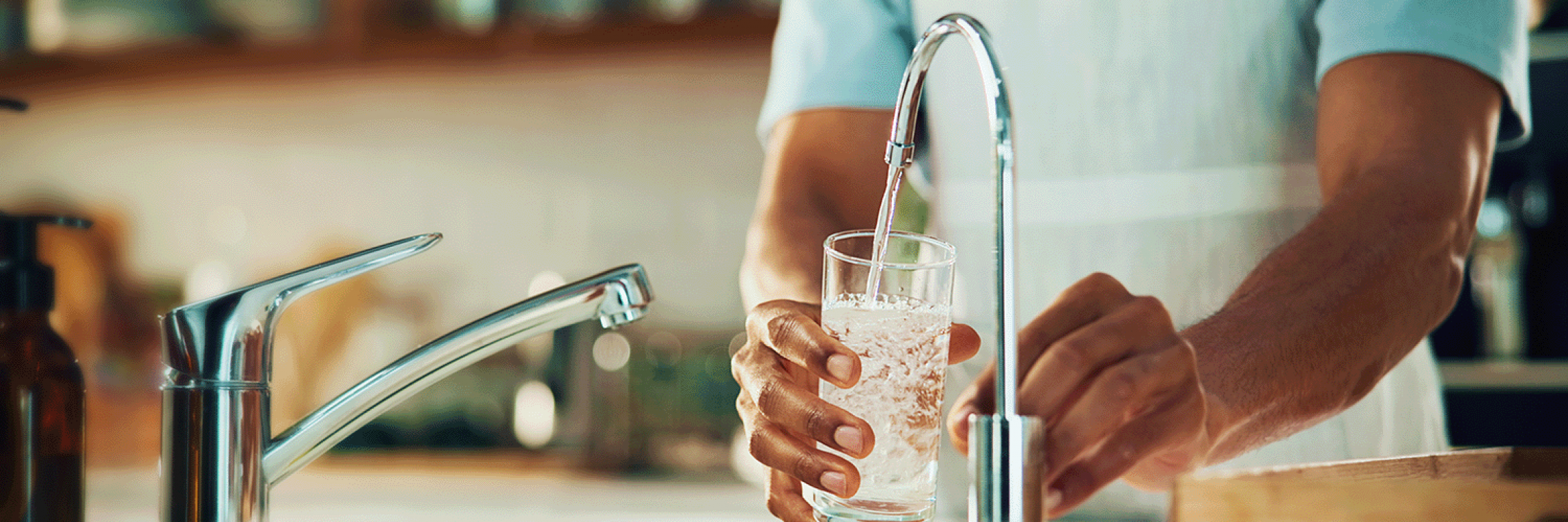 person drinking water