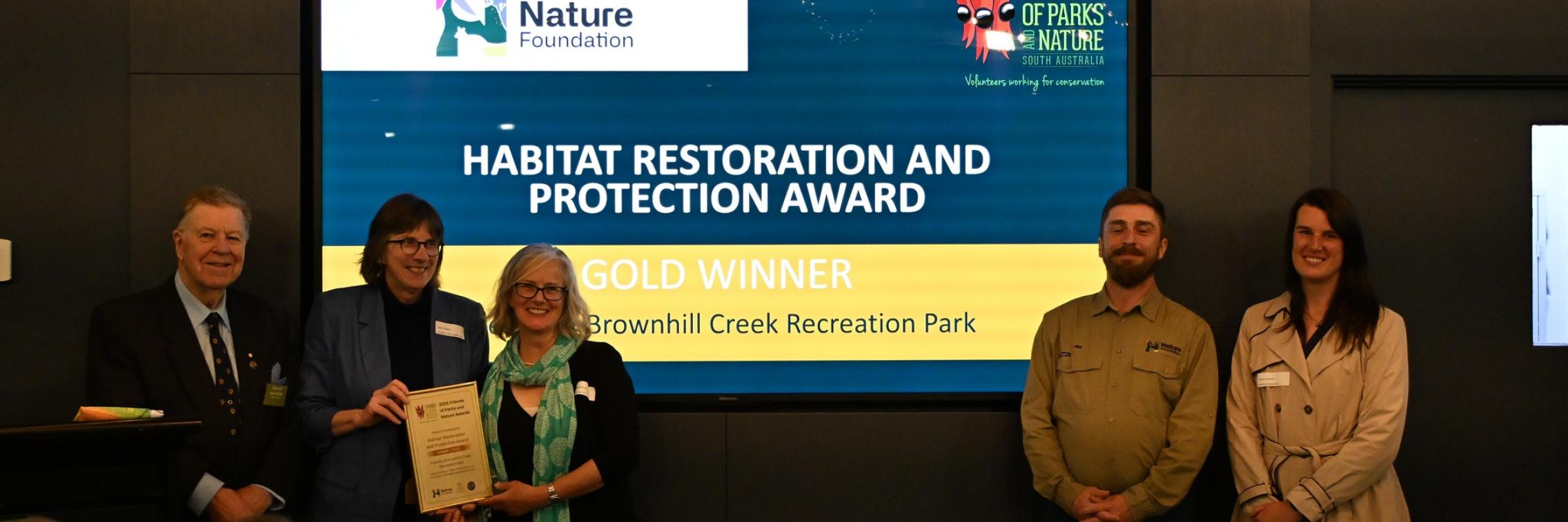 Bandi Bushcare Awarded Nature Foundation Habitat Restoration and Protection Award