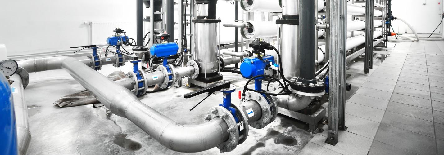Pipes inside a building
