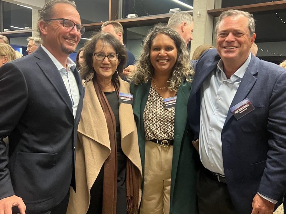 Associate Professor Damien Fordham, Professor Veronica Soebarto, Leah Panakera-Thorpe (Institute Manager) and Professor Sean Connell at the SA Environment Awards