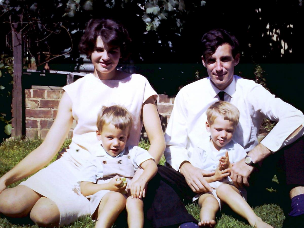Barbara and Ken Klaebe with sons Peter and Simon in 1966