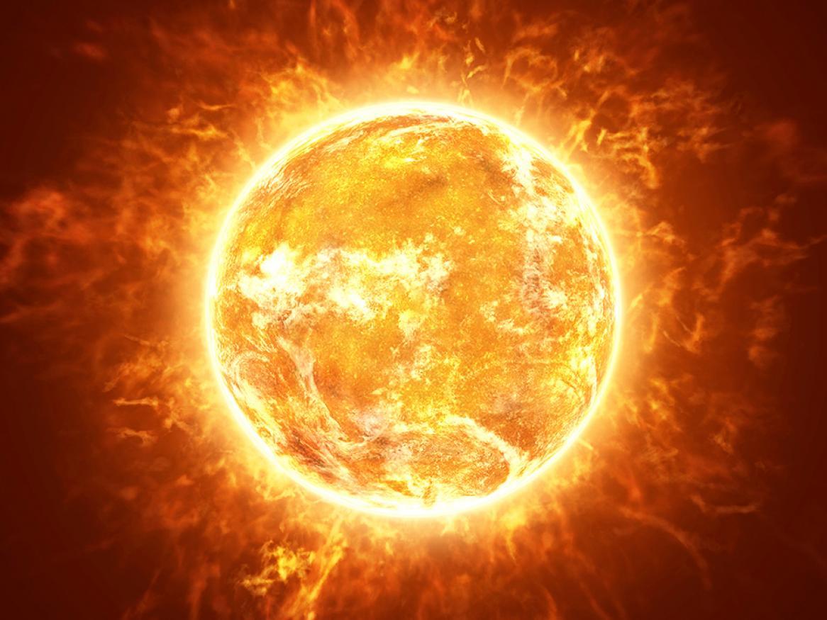 Close up image of sun
