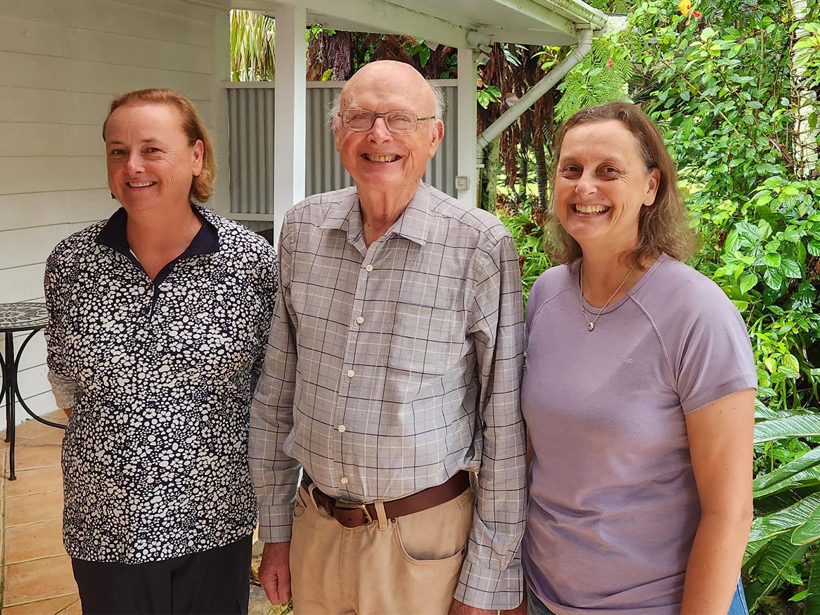 Andrew Smith and daughters Hilary and Caroline Smith