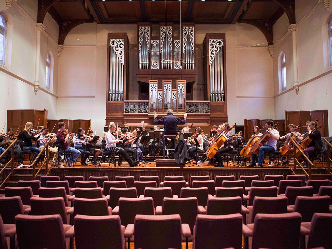 orchestra performing