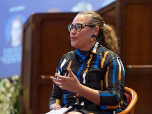 Ms Julie-Ann Guivarra, Australia's Ambassador for Gender Equality, participating in the panel Q&A