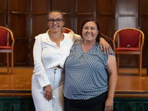 L-R: Ms Grace Mayor, University of Adelaide student and Ms Louise Mitchell, Acting Director, Wirltu Yarlu, University of Adelaide