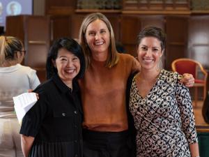 L-R: Professor Jacqueline Lo, University of Adelaide; Ms Elizabeth Day, DFAT; Ms Lucy Rhydwen-Marett, DFAT