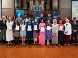 Graduating students at the University of Adelaide Sponsored Students Farewell Event