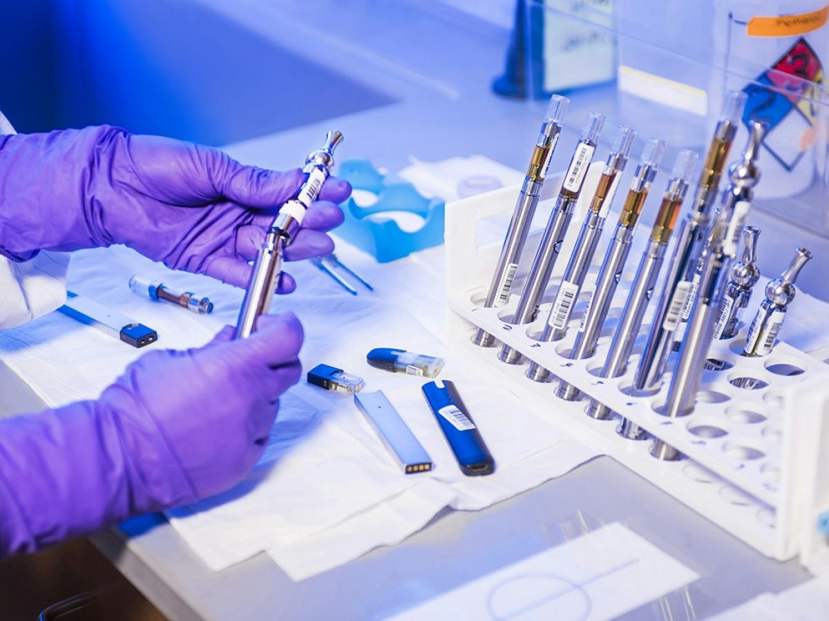 Lab technician working