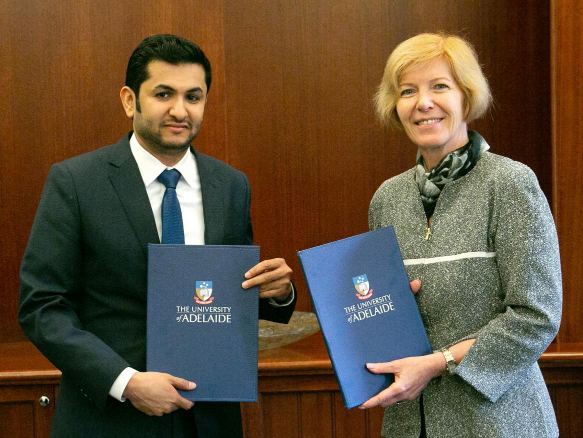 DVCA Pascale Quester signs an agreement with Aramco