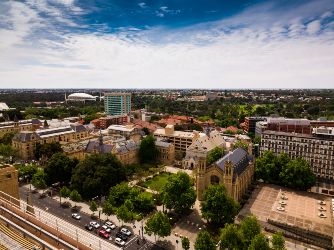 The University of Adelaide campus in the city of Adelaide