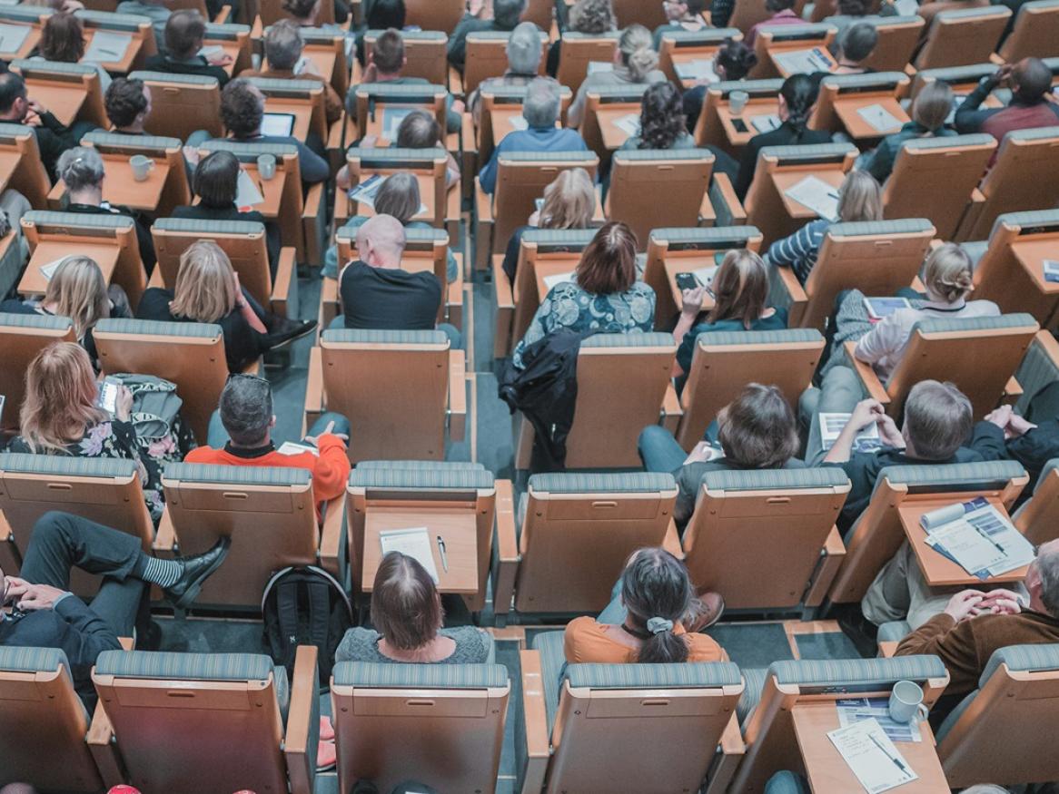 People attending a conference