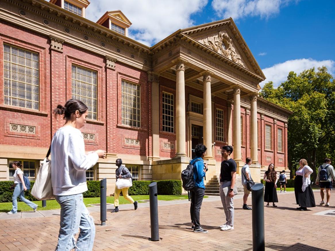Students on campus
