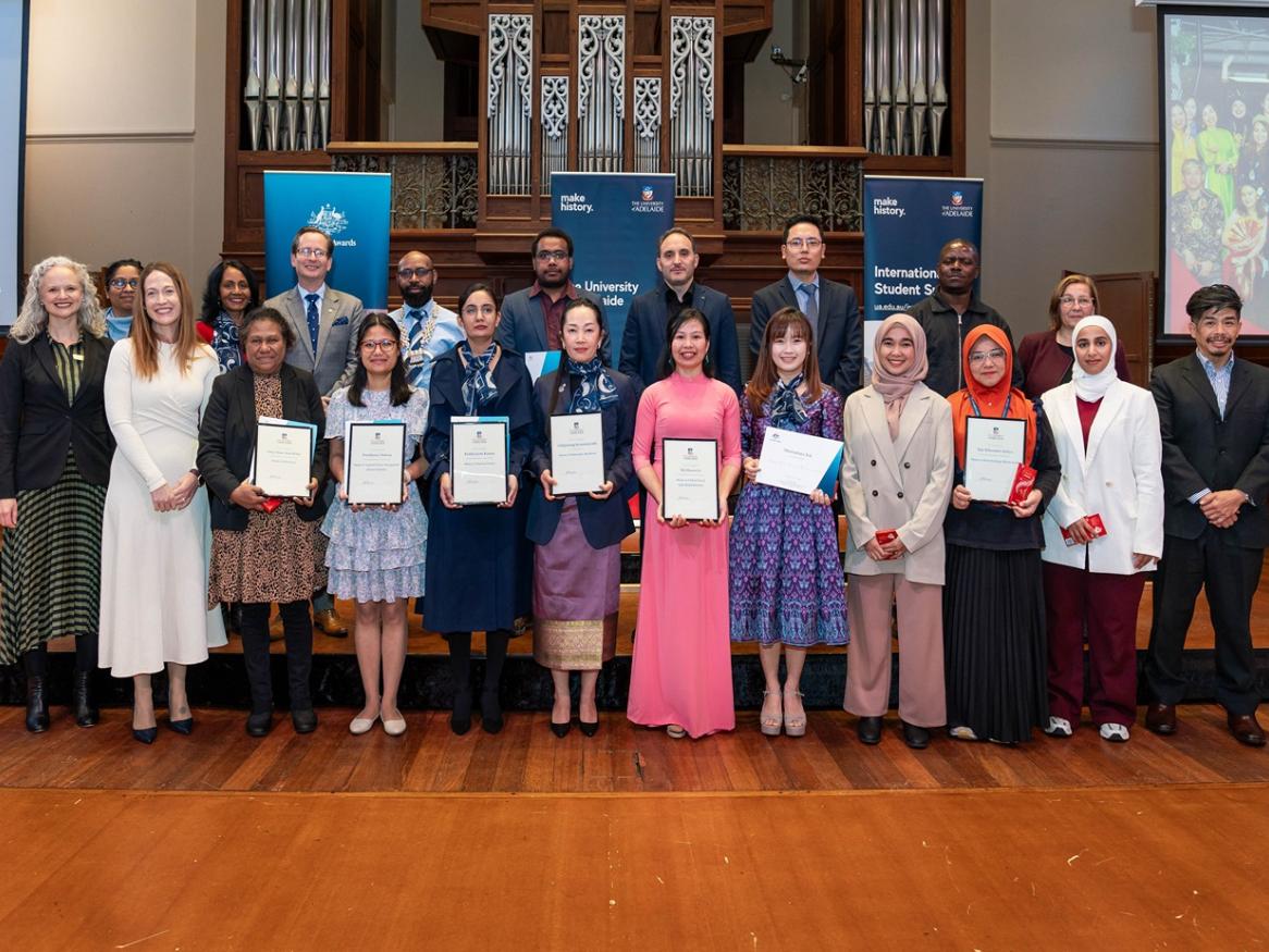 Graduating students at the University of Adelaide Sponsored Students Farewell Event