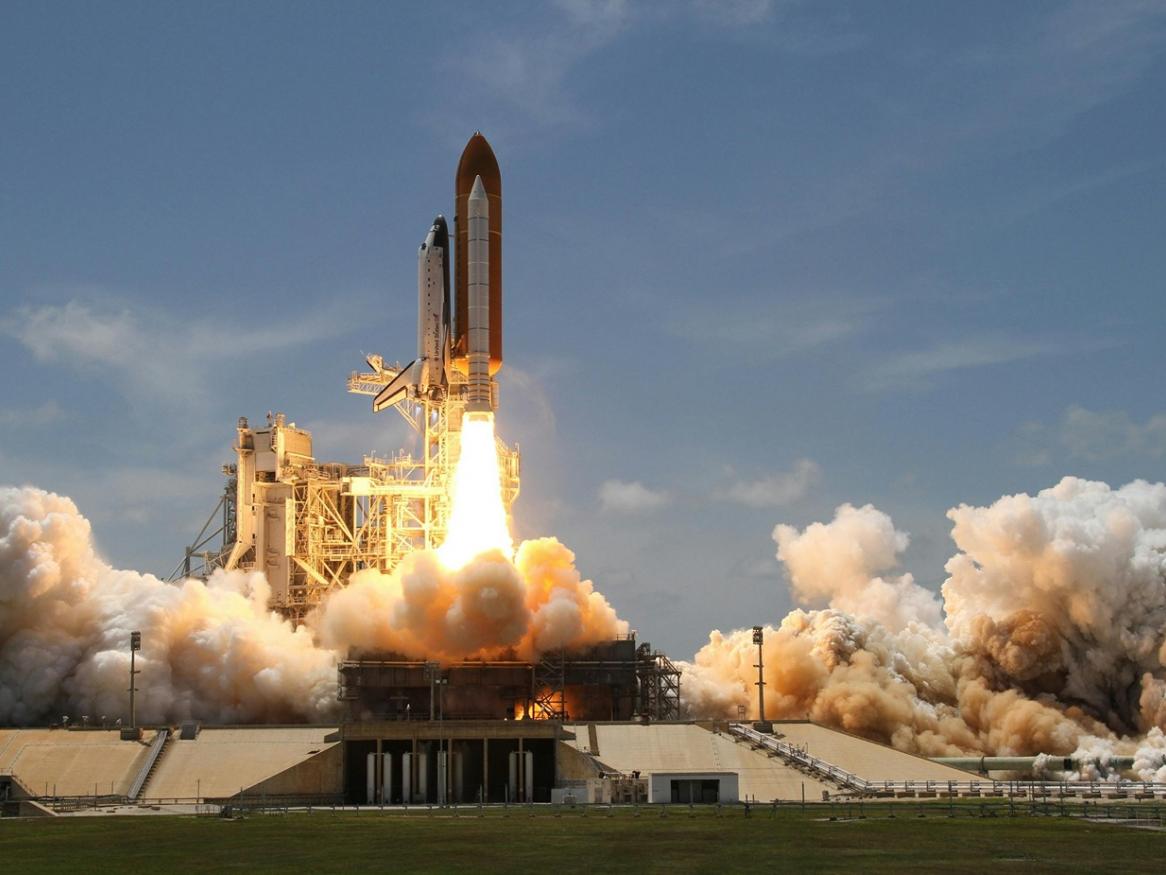 Rocket going into space
