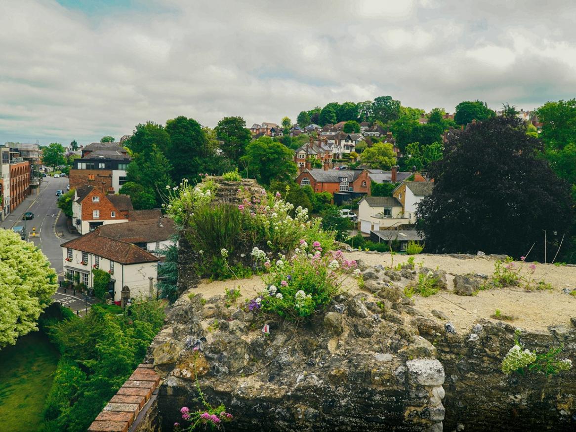 The town of Guildford in the UK, where the University of Surrey is located