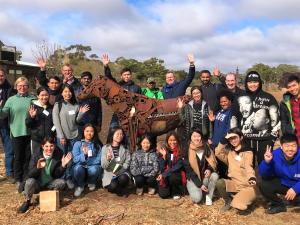 The group at Hutton Vale Farm in the Barossa