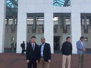 Duc Nguyen with his Mentor: Mr. Rohan Yargop after the conference day